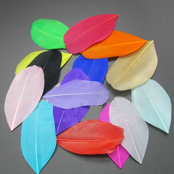 5-8cm Floating Head Feathers Φυσικό Φτερό Χήνας Κρεμαστό κόσμημα Diy Βαμμένο 25 Χρώματα Plumes Craft Υλικό Διακόσμησης 50τμχ/παρτ.