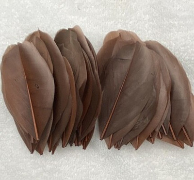 5-8 cm plaukiojančios galvos plunksnos Natūralios žąsies plunksnos, pasidaryk pats papuošalų pakabukas, dažytas 25 spalvomis, plunksnos amatų dekoravimo medžiaga 50 vnt.