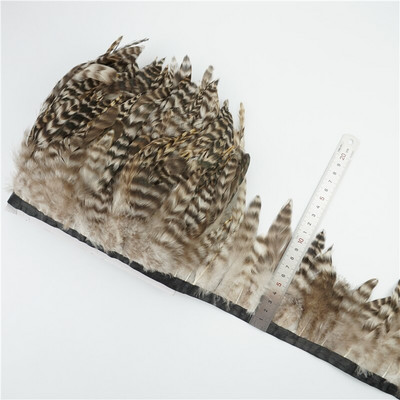 1 meeter/partii Looduslikud faasanisuled Äärised Kukk Suled Paabulinnu Pluma Paelad käsitööks DIY Dekoratsioon rõivaste õmblemiseks