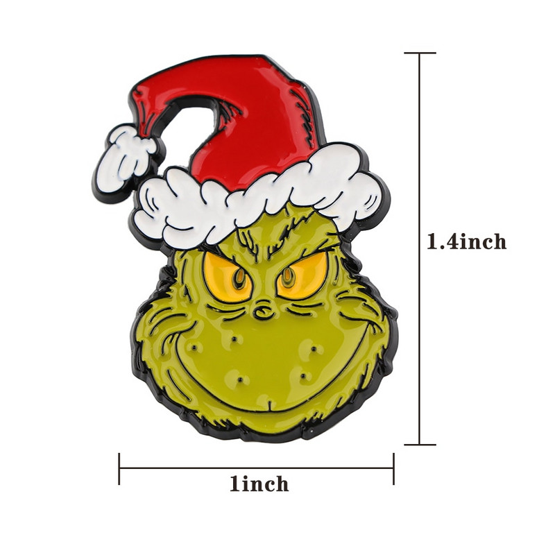 AD1578 jõulukoletise märgid koos animeemailiga nööpnõelaga prossid Reväärinõelad seljakotil, ehted, aksessuaarid, uusaastakingitus