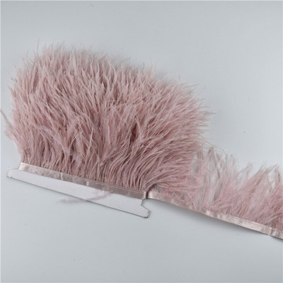 1M 5M 10Meter 8-10CM Μαύρο φτερό στρουθοκαμήλου διακοσμεί φυσικό λευκό φτερό στρουθοκαμήλου For Craft κορδέλα κρόσσια για φούστα Ρούχα πάρτι