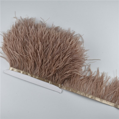 1M 5M 10Meter 8-10CM Μαύρο φτερό στρουθοκαμήλου διακοσμεί φυσικό λευκό φτερό στρουθοκαμήλου For Craft κορδέλα κρόσσια για φούστα Ρούχα πάρτι