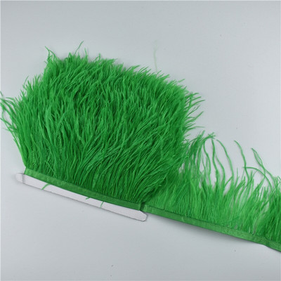 1M 5M 10Meter 8-10CM Μαύρο φτερό στρουθοκαμήλου διακοσμεί φυσικό λευκό φτερό στρουθοκαμήλου For Craft κορδέλα κρόσσια για φούστα Ρούχα πάρτι