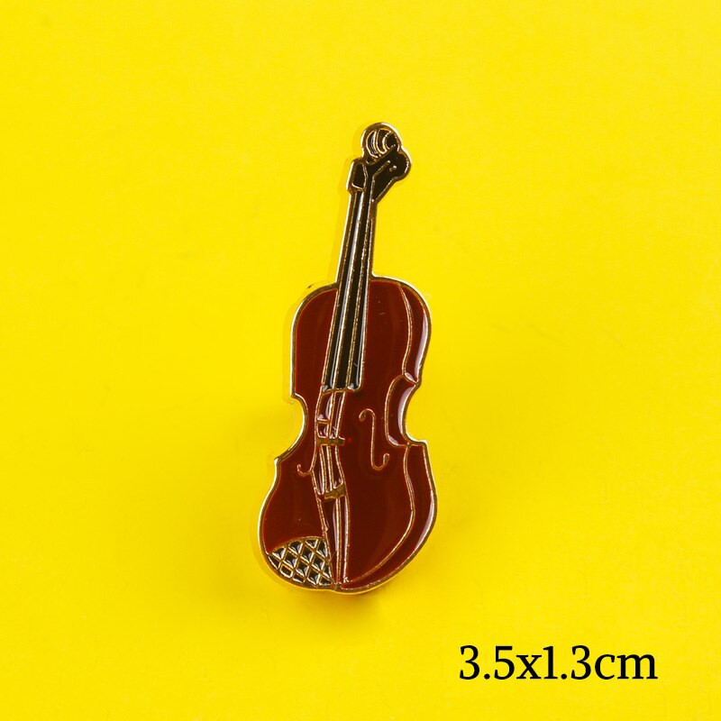Broșe pentru instrumente muzicale Insigne pe rucsac Insignă pentru chitară Ace emailate pentru pian pentru rucsacuri haine Insigne pentru rever pentru haine