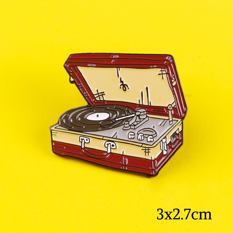 Broșe pentru instrumente muzicale Insigne pe rucsac Insignă pentru chitară Ace emailate pentru pian pentru rucsacuri haine Insigne pentru rever pentru haine