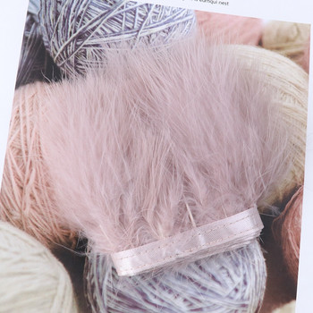 1 метър боядисани цветни пера от марабу, тапицерия, ресни, украса за шиене на дрехи, 8-10 см мека панделка от пера, занаяти, перо на едро