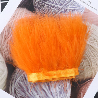 1-meetrine värvitud värvilised marabu suled, ääred, rõivad, õmblemine, kaunistused 8-10 cm, pehme sulgede lint, käsitöö, hulgimüük