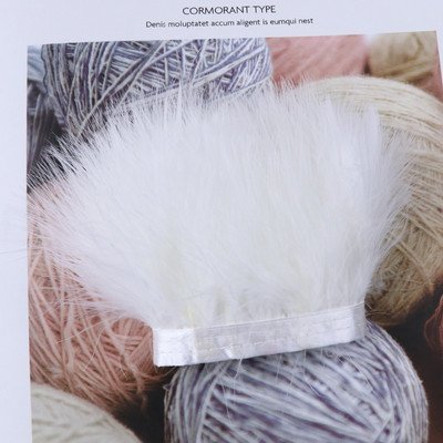 1-meetrine värvitud värvilised marabu suled, ääred, rõivad, õmblemine, kaunistused 8-10 cm, pehme sulgede lint, käsitöö, hulgimüük