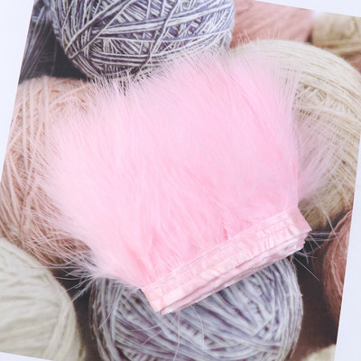 1-meetrine värvitud värvilised marabu suled, ääred, rõivad, õmblemine, kaunistused 8-10 cm, pehme sulgede lint, käsitöö, hulgimüük