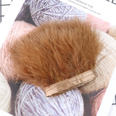 1-meetrine värvitud värvilised marabu suled, ääred, rõivad, õmblemine, kaunistused 8-10 cm, pehme sulgede lint, käsitöö, hulgimüük