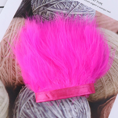 1-meetrine värvitud värvilised marabu suled, ääred, rõivad, õmblemine, kaunistused 8-10 cm, pehme sulgede lint, käsitöö, hulgimüük
