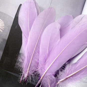Φυσικό φτερό χήνας λοφίο 15-20cm Πολύχρωμο λοφίο φτερού κύκνου για διακόσμηση σπιτιού Craft DIY Party Jewelry Διακόσμηση