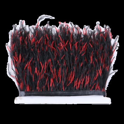 1 metras juodos plunksnos Apkirpti Gaidys Žąsis Strutis Marabu Turkija Plunksna Kraštas rankdarbiams Amatai Suknelė Drabužių siuvimas Dekoracija