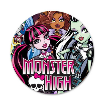 Monsters High Girl Icons Пинове Декорация на значки Брошки Метални значки за декорация на раница
