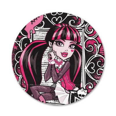 Monsters High Girl Icons Καρφίτσες Διακοσμητικό σήμα Καρφίτσες μεταλλικές κονκάρδες για διακόσμηση σακιδίου πλάτης