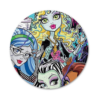 Monsters High Girl Icons Καρφίτσες Διακοσμητικό σήμα Καρφίτσες μεταλλικές κονκάρδες για διακόσμηση σακιδίου πλάτης