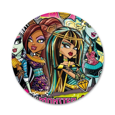 Monsters High Girl Icons Καρφίτσες Διακοσμητικό σήμα Καρφίτσες μεταλλικές κονκάρδες για διακόσμηση σακιδίου πλάτης