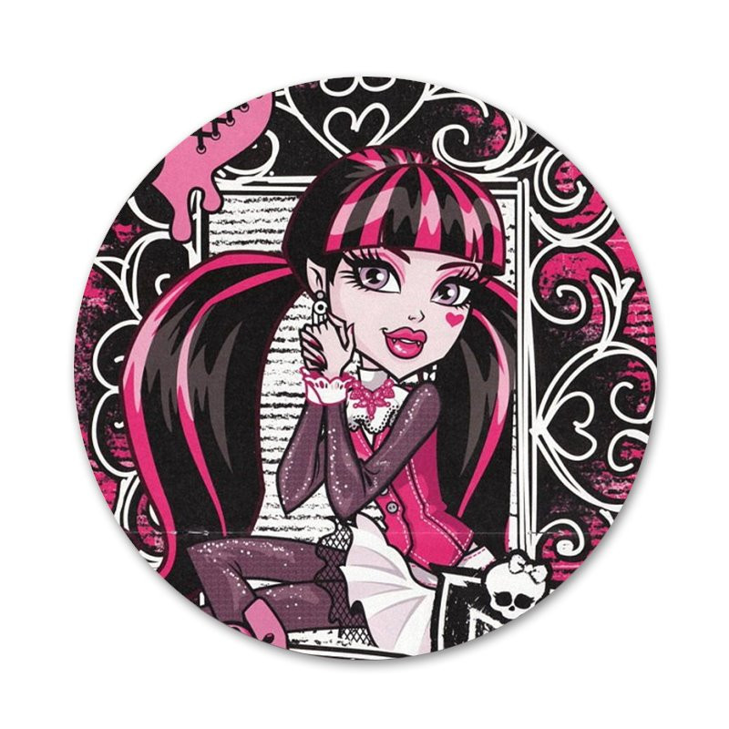 Monsters High Girl Icons Καρφίτσες Διακοσμητικό σήμα Καρφίτσες μεταλλικές κονκάρδες για διακόσμηση σακιδίου πλάτης