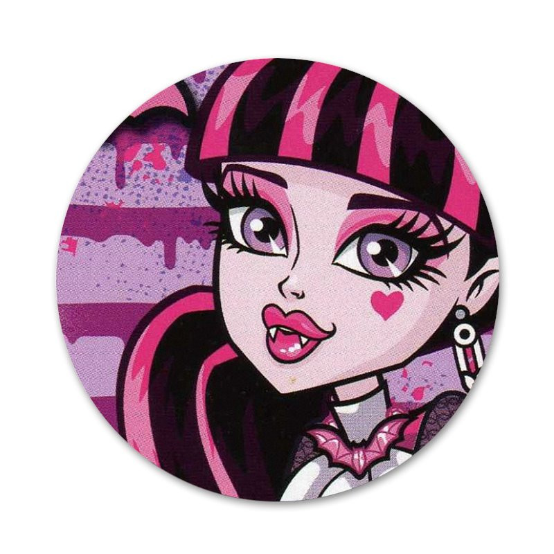 Monsters High Girl Icons Καρφίτσες Διακοσμητικό σήμα Καρφίτσες μεταλλικές κονκάρδες για διακόσμηση σακιδίου πλάτης
