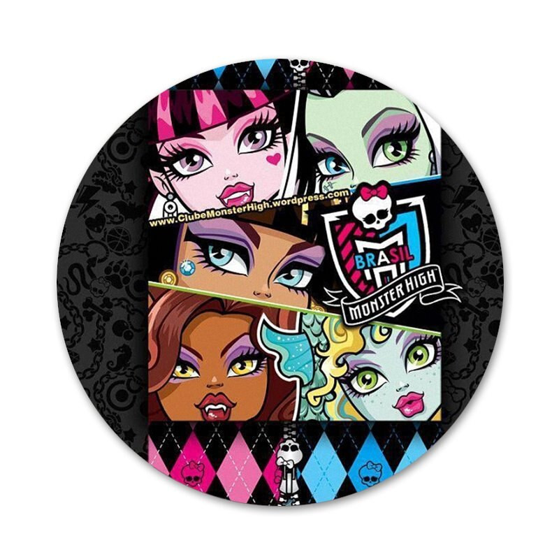 Monsters High Girl Icons Καρφίτσες Διακοσμητικό σήμα Καρφίτσες μεταλλικές κονκάρδες για διακόσμηση σακιδίου πλάτης