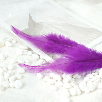 Розово петлево перо Естествени пилешки пера Декор Аксесоари за връзване на мухи Занаяти за ръкоделие и ръчно изработени рокли Musilm