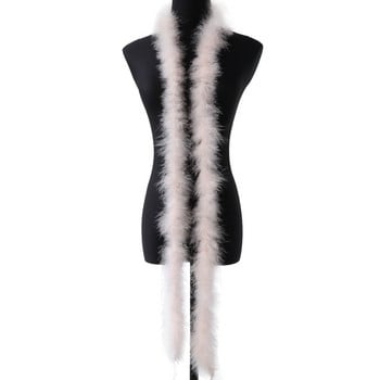 2 Yards 13G Marabou Feathers Boa Χριστουγεννιάτικο δέντρο ροζ φτερό γαλοπούλας σε κορδέλα Νυφικό σάλι Διακοσμητικά φτερά χειροτεχνίας