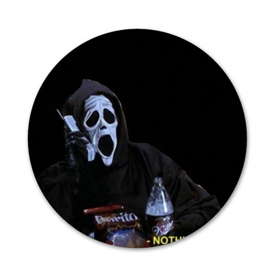 Odznak Ghostface Scream, brošňa, špendlíky, doplnky na oblečenie, batoh, dekorácia, darček