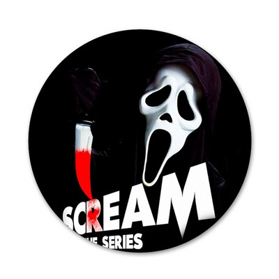 Odznak Ghostface Scream, brošňa, špendlíky, doplnky na oblečenie, batoh, dekorácia, darček
