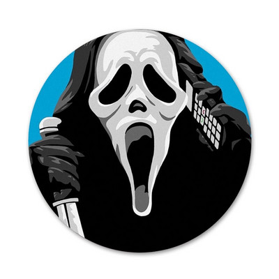 Odznak Ghostface Scream, brošňa, špendlíky, doplnky na oblečenie, batoh, dekorácia, darček