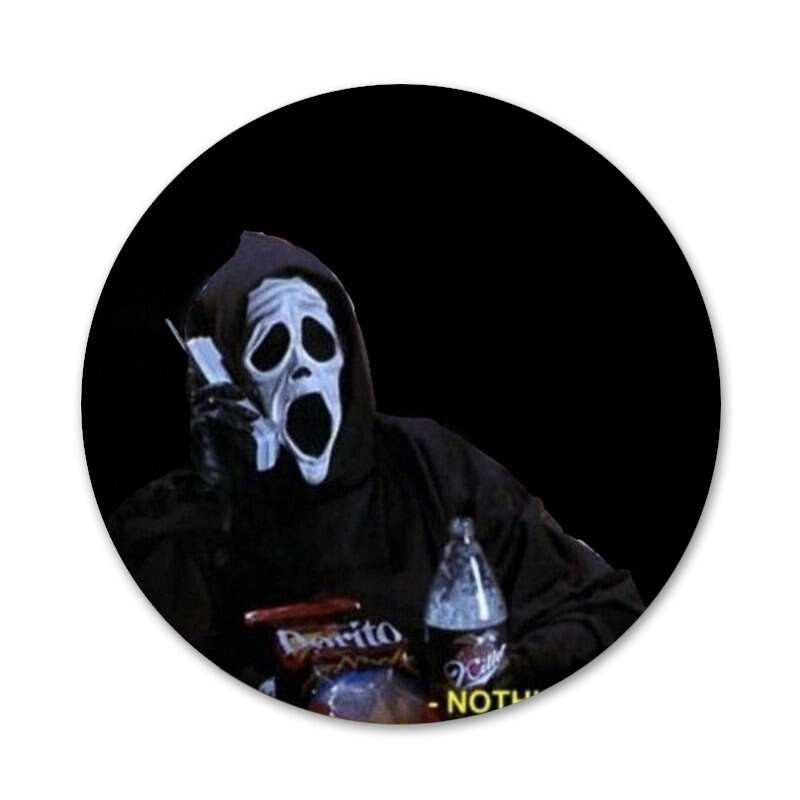 Odznak Ghostface Scream, brošňa, špendlíky, doplnky na oblečenie, batoh, dekorácia, darček