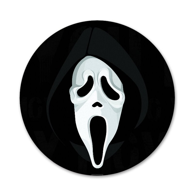 Odznak Ghostface Scream, brošňa, špendlíky, doplnky na oblečenie, batoh, dekorácia, darček