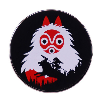 C2134 Kawaii Printesa Mononokes Pin email dur Anime Film Fan Insigna de colectie Mysterious Magic Brosa Moda Unic Gift3