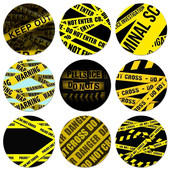 Κίτρινη δέσμη 58 χιλιοστών σκηνής εγκλήματος Εικονίδια Καρφίτσες Διακόσμηση σήματος Καρφίτσες Μεταλλικές κονκάρδες για ρούχα Διακόσμηση σακιδίου πλάτης