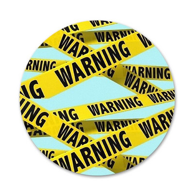 Κίτρινη δέσμη 58 χιλιοστών σκηνής εγκλήματος Εικονίδια Καρφίτσες Διακόσμηση σήματος Καρφίτσες Μεταλλικές κονκάρδες για ρούχα Διακόσμηση σακιδίου πλάτης