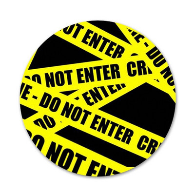 Κίτρινη δέσμη 58 χιλιοστών σκηνής εγκλήματος Εικονίδια Καρφίτσες Διακόσμηση σήματος Καρφίτσες Μεταλλικές κονκάρδες για ρούχα Διακόσμηση σακιδίου πλάτης