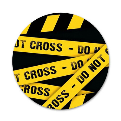 Κίτρινη δέσμη 58 χιλιοστών σκηνής εγκλήματος Εικονίδια Καρφίτσες Διακόσμηση σήματος Καρφίτσες Μεταλλικές κονκάρδες για ρούχα Διακόσμηση σακιδίου πλάτης