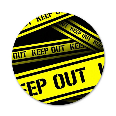 Κίτρινη δέσμη 58 χιλιοστών σκηνής εγκλήματος Εικονίδια Καρφίτσες Διακόσμηση σήματος Καρφίτσες Μεταλλικές κονκάρδες για ρούχα Διακόσμηση σακιδίου πλάτης