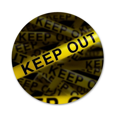 Κίτρινη δέσμη 58 χιλιοστών σκηνής εγκλήματος Εικονίδια Καρφίτσες Διακόσμηση σήματος Καρφίτσες Μεταλλικές κονκάρδες για ρούχα Διακόσμηση σακιδίου πλάτης