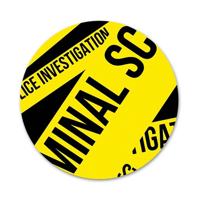 Κίτρινη δέσμη 58 χιλιοστών σκηνής εγκλήματος Εικονίδια Καρφίτσες Διακόσμηση σήματος Καρφίτσες Μεταλλικές κονκάρδες για ρούχα Διακόσμηση σακιδίου πλάτης