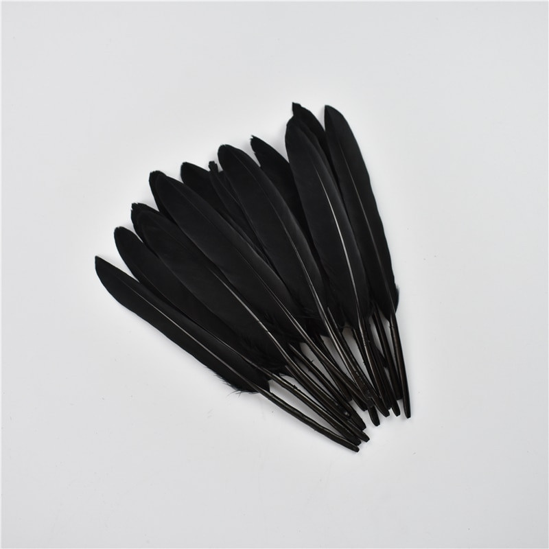 20 ks čiernych bažantích pierok na remeslá, svadobné dekorácie, kohútie husacie pštrosie pierka, DIY doplnky, lapač snov, pero