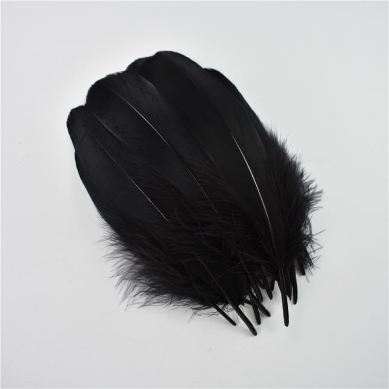 20 ks čiernych bažantích pierok na remeslá, svadobné dekorácie, kohútie husacie pštrosie pierka, DIY doplnky, lapač snov, pero