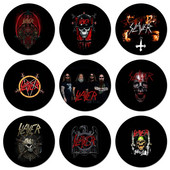 58 mm Slayer raskemetallist rokkbänd Hämmastavad ikoonid nööpnõelad märgikaunistus Prossid Metallist märgid seljakoti kaunistamiseks