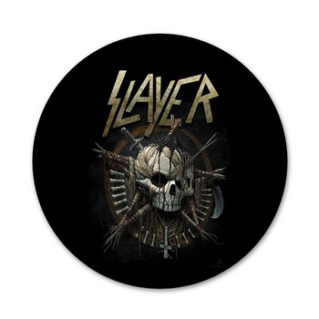 58 мм Slayer Heavy Metal Rock Band Невероятни икони Пинове Декорация на значки Брошки Метални значки за декорация на раница