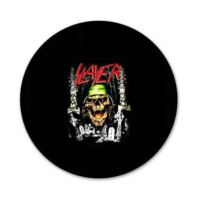 58 mm Slayer raskemetallist rokkbänd Hämmastavad ikoonid nööpnõelad märgikaunistus Prossid Metallist märgid seljakoti kaunistamiseks
