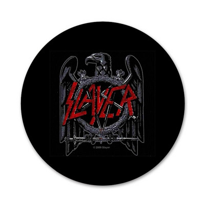 58 mm Slayer raskemetallist rokkbänd Hämmastavad ikoonid nööpnõelad märgikaunistus Prossid Metallist märgid seljakoti kaunistamiseks