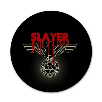 58 mm Slayer raskemetallist rokkbänd Hämmastavad ikoonid nööpnõelad märgikaunistus Prossid Metallist märgid seljakoti kaunistamiseks