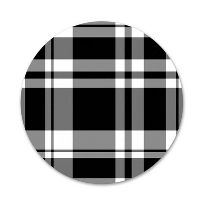 58mm must valge ruuduline triip läbipaistvad ikoonid nööpnõelad märgi kaunistus prossid metallist märgid riiete jaoks seljakoti kaunistus