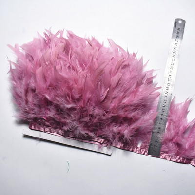 Panglică cu franjuri cu pene de curcan pufoase de 10 metri, pene de marabu pe bandă, franjuri, garnituri de cusut, bricolaj, haine, decorare pentru rochii