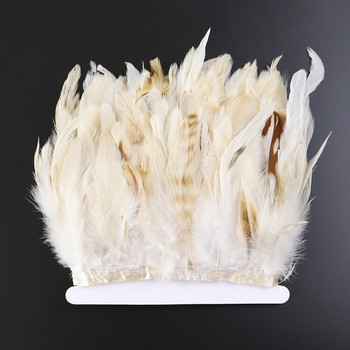 Καπέλο Juju 1 μέτρου Φτερά κόκορα κοτόπουλου Διακοσμητικό κρόσσι 10-15 εκ. Διακόσμηση με φτερά Κορδέλα χειροτεχνίας Diy αξεσουάρ ταπισερί