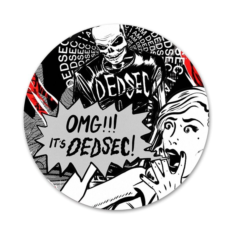 58mm Watch Dogs 2 Dedsec Ikony Špendlíky Odznak Dekorácia Brošne Kovové Odznaky na Dekoráciu Batohu